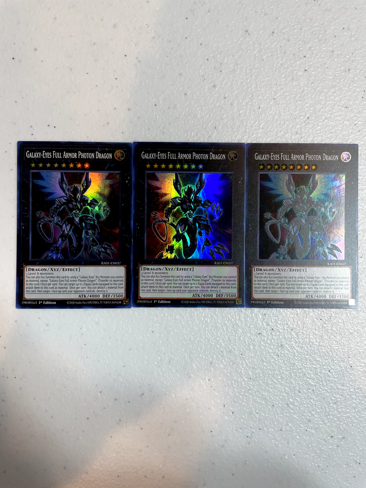 Yu-Gi-Oh Galaxy-Eyes Full Armor Photon Dragon Super Rare 3x RA01-EN037 RA01