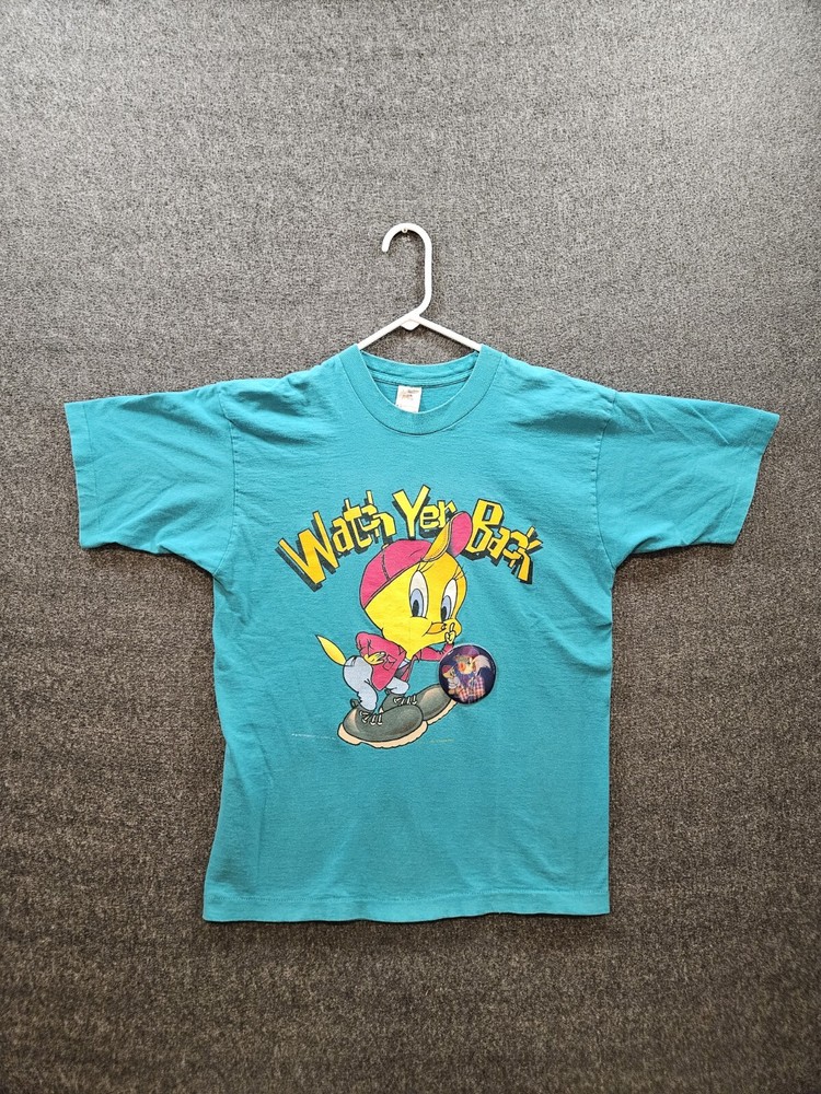 Vintage Tweety Bird Watch Yer Back T-shirt 1990s Single-Stitch USA Made Large