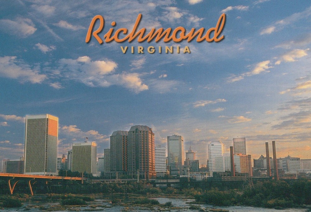 Richmond Downtown Virginia 4x6 Postcard