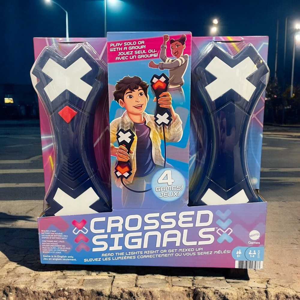 New! Mattel Games Crossed Signals Electronic Game Pair of Talking Light Wands
