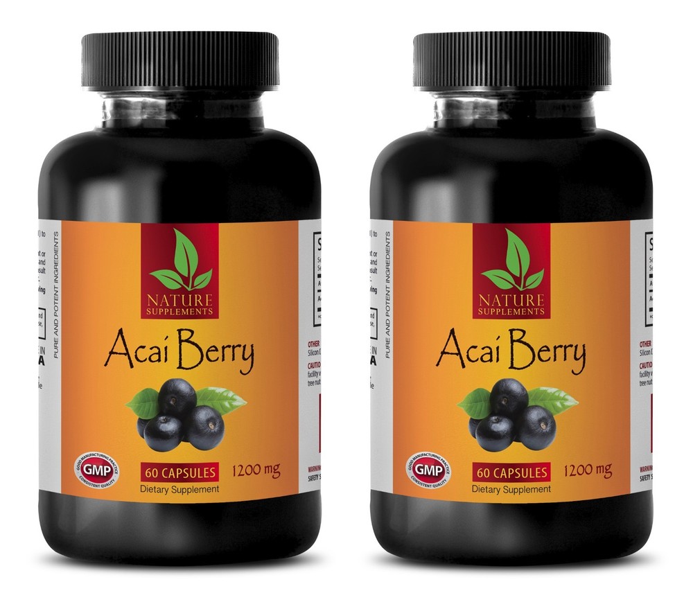 ACAI Berry 1200mg - Super Anti-Oxidant - Immune System Booster (2 Bottles)-image