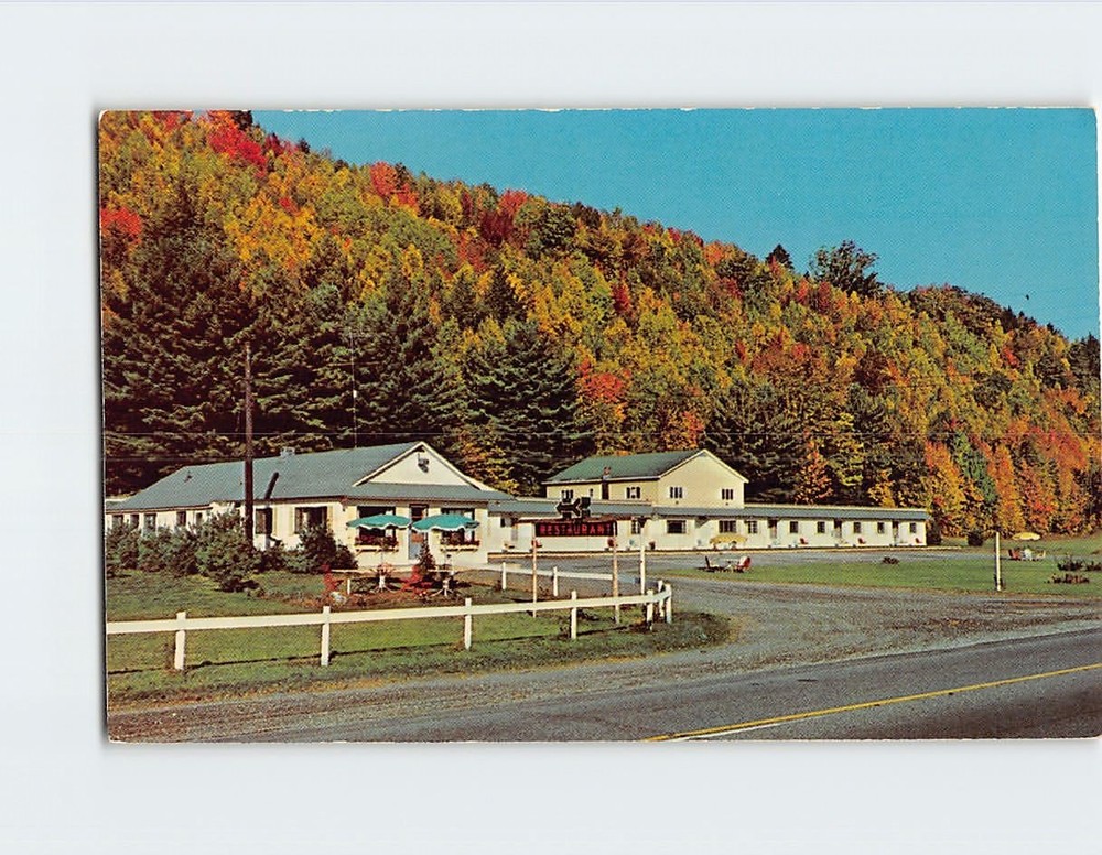 Postcard Pine Crest Motel and Restaurant White River Junction Vermont USA