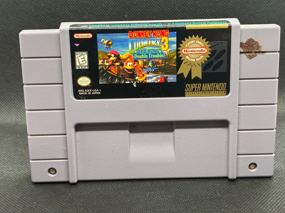 Donkey Kong Country 3 for SNES Tested, Authentic Cart Only