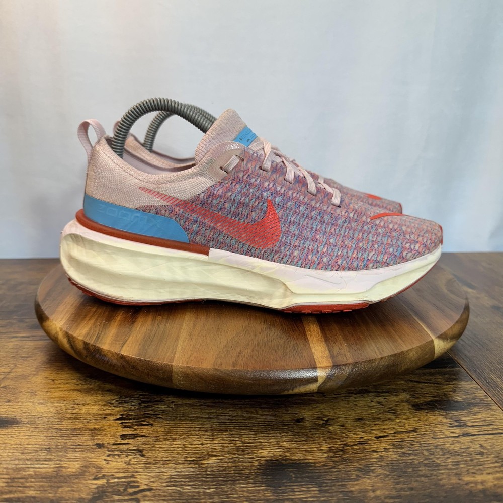 Nike ZoomX Invincible Run Flyknit 3 Shoes Womens Size 8.5 Pink Blue Running