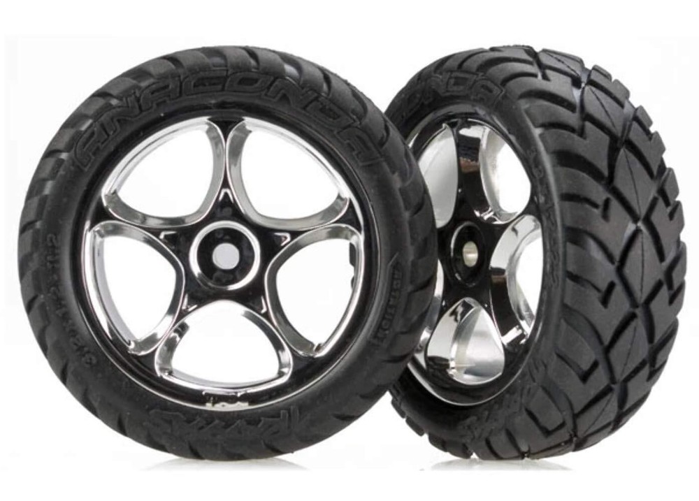 Traxxas 2479R Mounted Anaconda Tires on Tracer Front Wheels, Bandit