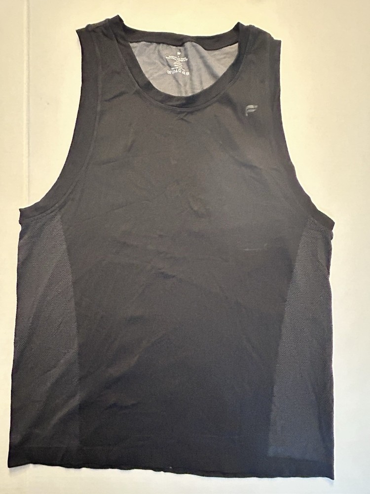 Fabletics Tank Mens Medium Black Training Day Muscle Sleeveless Gym Shirt Top