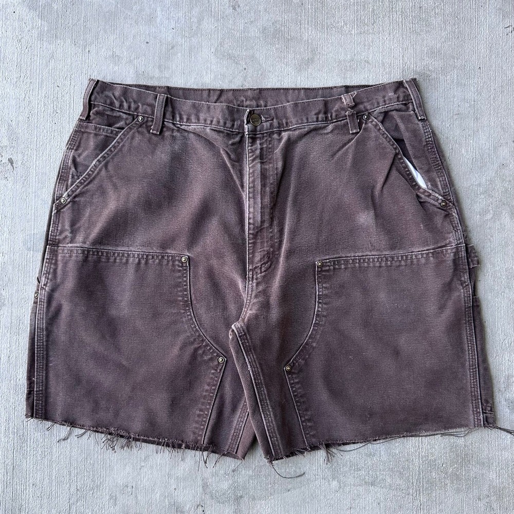 Vintage Carhartt DKB Brown Double Knee Carpenter Work Shorts Y2K