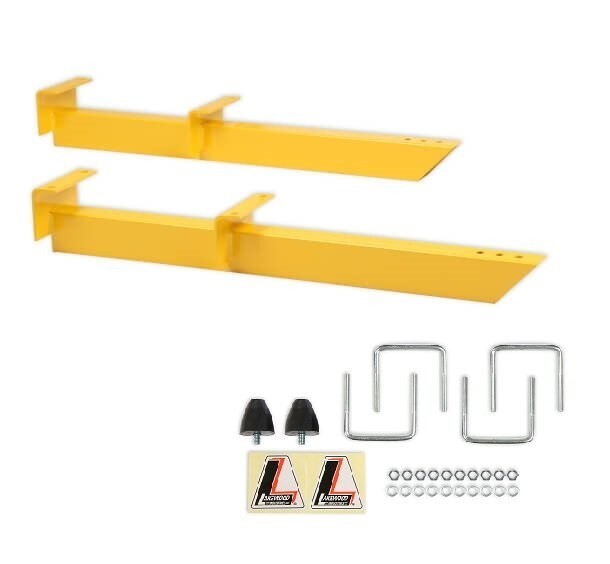 PAIR OF LAKEWOOD TRACTION BARS,UNIVERSAL,YELLOW,28