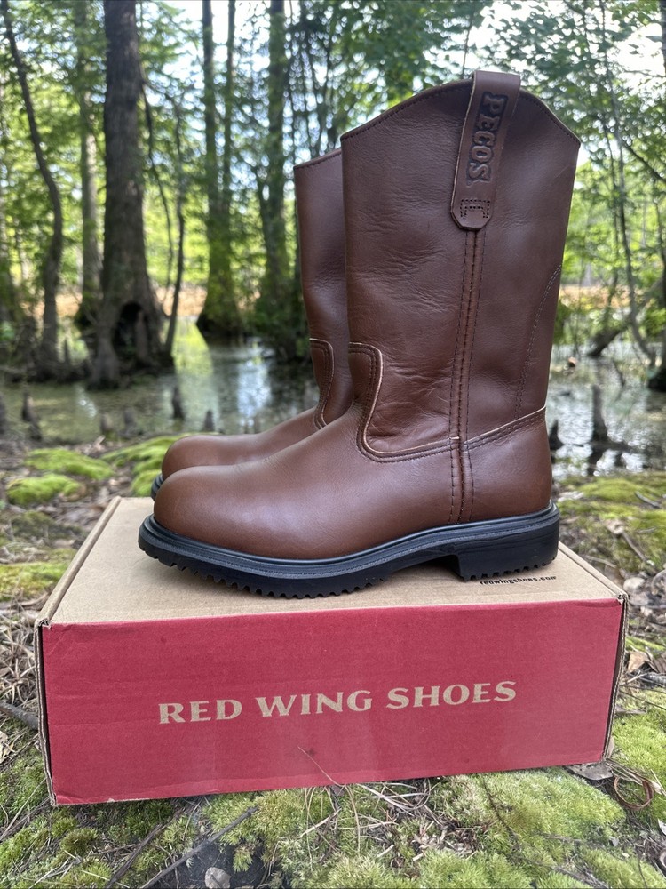 Red Wing Pecos Men's Safety Toe Pull-On Work Boot Size 7E USA Made P2231