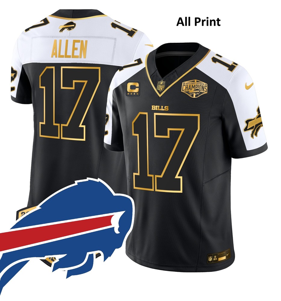 BuffaloxBills AFCxEastxChampions #17 JoshxAllen Footbal Jersey-All Print