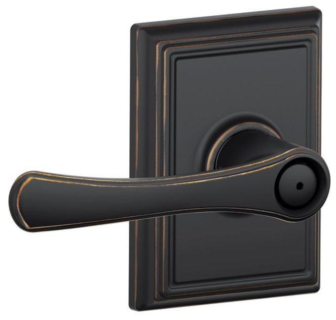Schlage F40-VLA-ADD Avila Bronze Privacy Door Lever Set for Enhanced Security