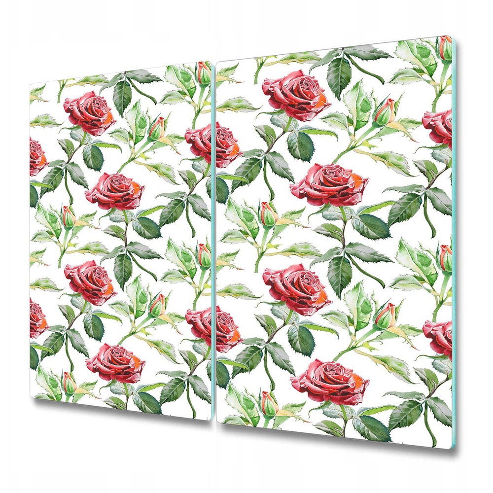 Glass Chopping Cutting Board Beautiful Roses | Elegant Floral | Romantic 2x30x52