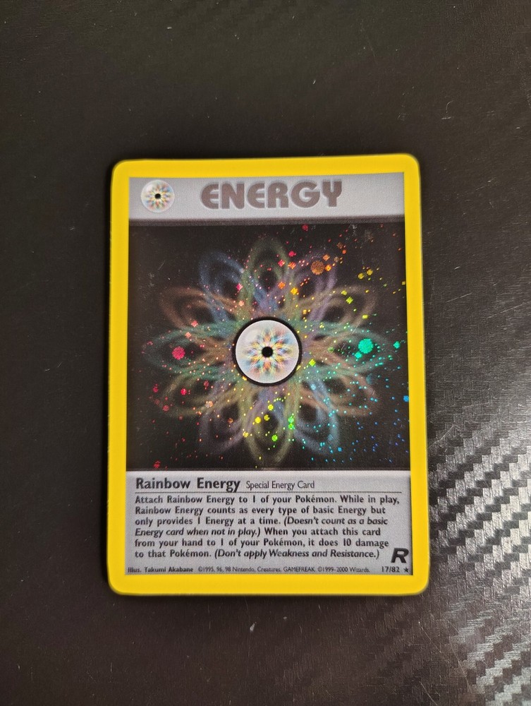 Pokemon TCG, Rainbow Energy 17/82 Team Rocket Holo, Near Mint Condition