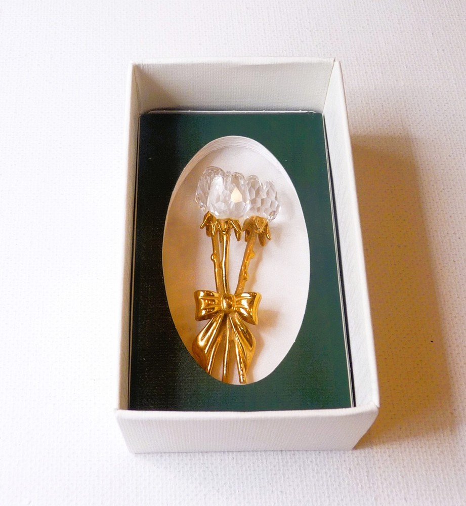 Swarovski Crystal Memories Bouquet Gold 199479 W/Box