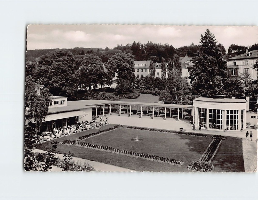 Postcard Kur Café und Weinbrunnen Bad Schwalbach Germany