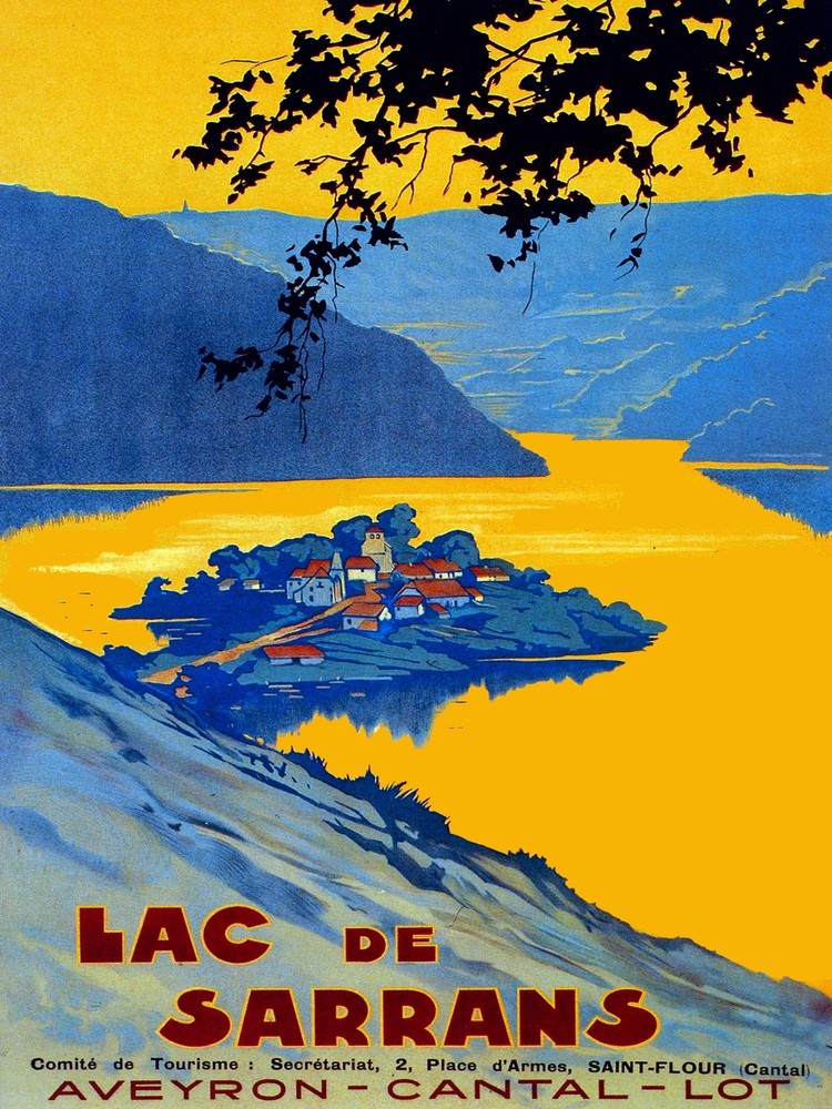 3180.Lac De Sarrans Aveyron POSTER.French Travel art.Room Home art decoration