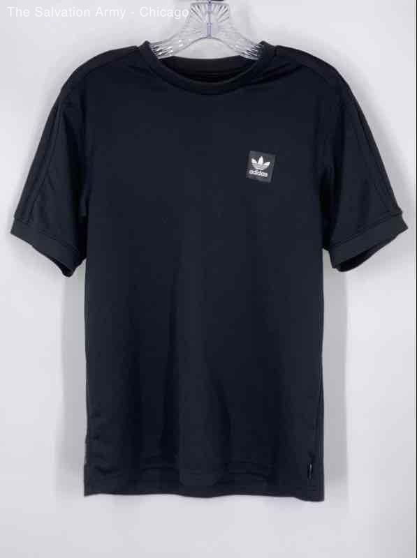 Adidas Mens Black Crew Neck Short Sleeve Pullover Climalite T-Shirt Size Small