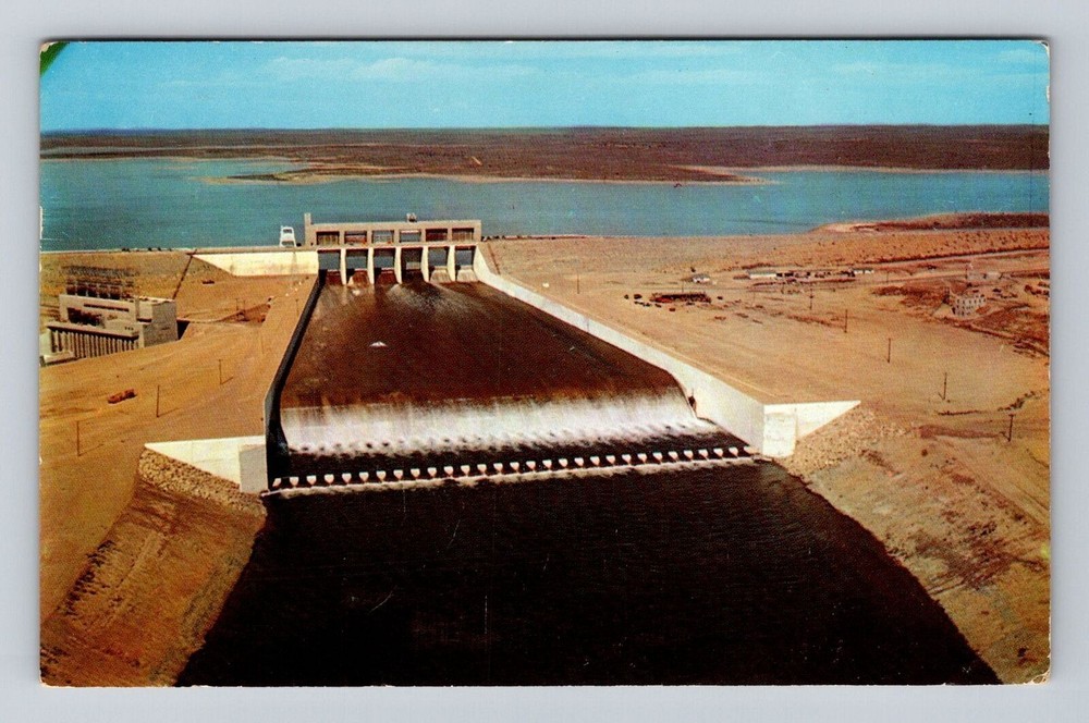 Laredo TX-Texas, Falcon Dam, Falcon Lake, Antique Vintage Souvenir Postcard