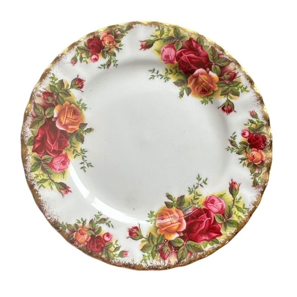 Royal Albert Old Country Roses Bone China Bread and Butter Plate 6.25 I Gold Rim