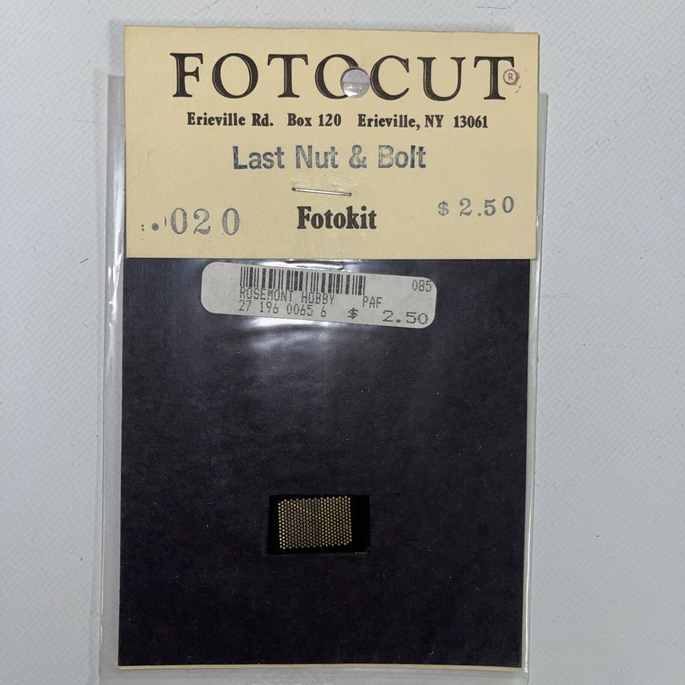 FOTOCUT Last Nut and Bolt Photo etched parts