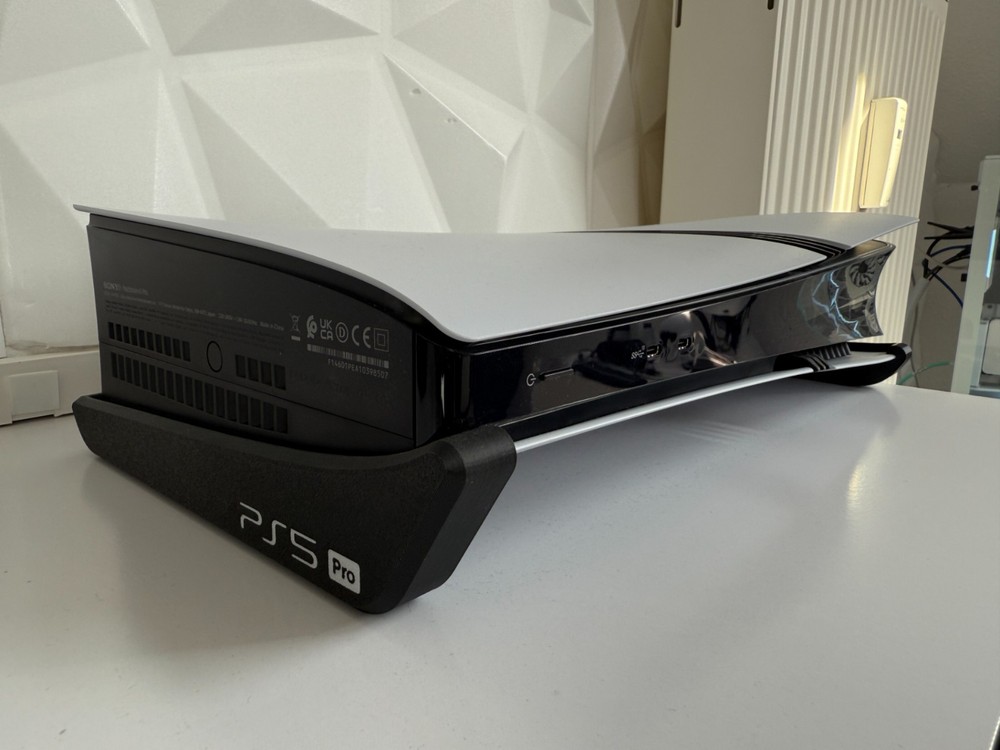 PS5 Pro Horizontal Stand Base Console Support Mount Black Aftermarket