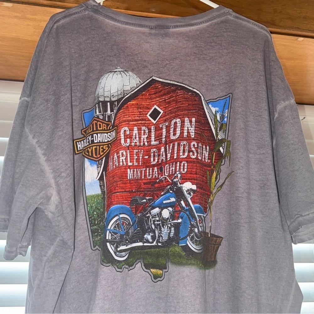 Harley-Davidson Gray Tee Red Barn Ohio 2XL