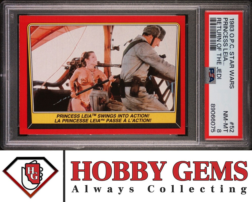 PRINCESS LEIA ORGANA PSA 8 1983 O-Pee-Chee OPC Star Wars ROTJ #52