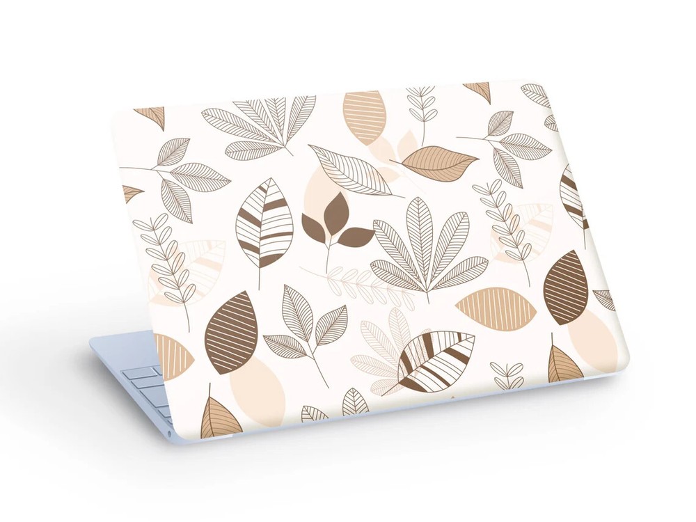 Abstract Leaves & Flowers Laptop Skin Decal Sticker – Custom Size-image