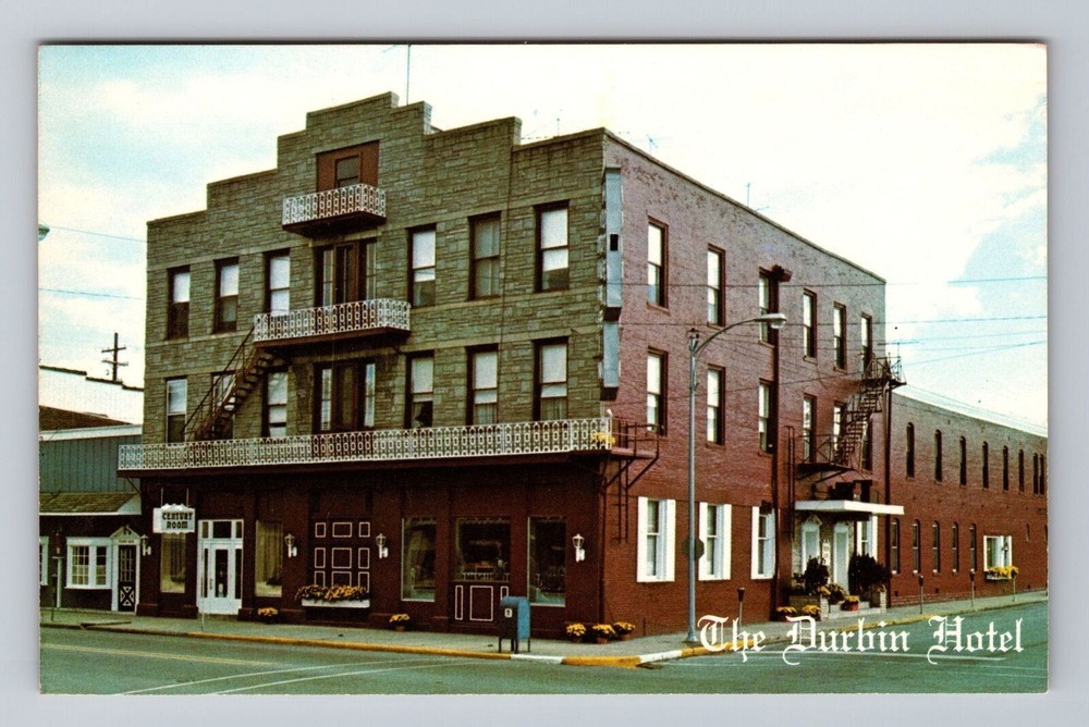 Indiana IN Rushville The Historic Durbin Hotel Vintage Postcard