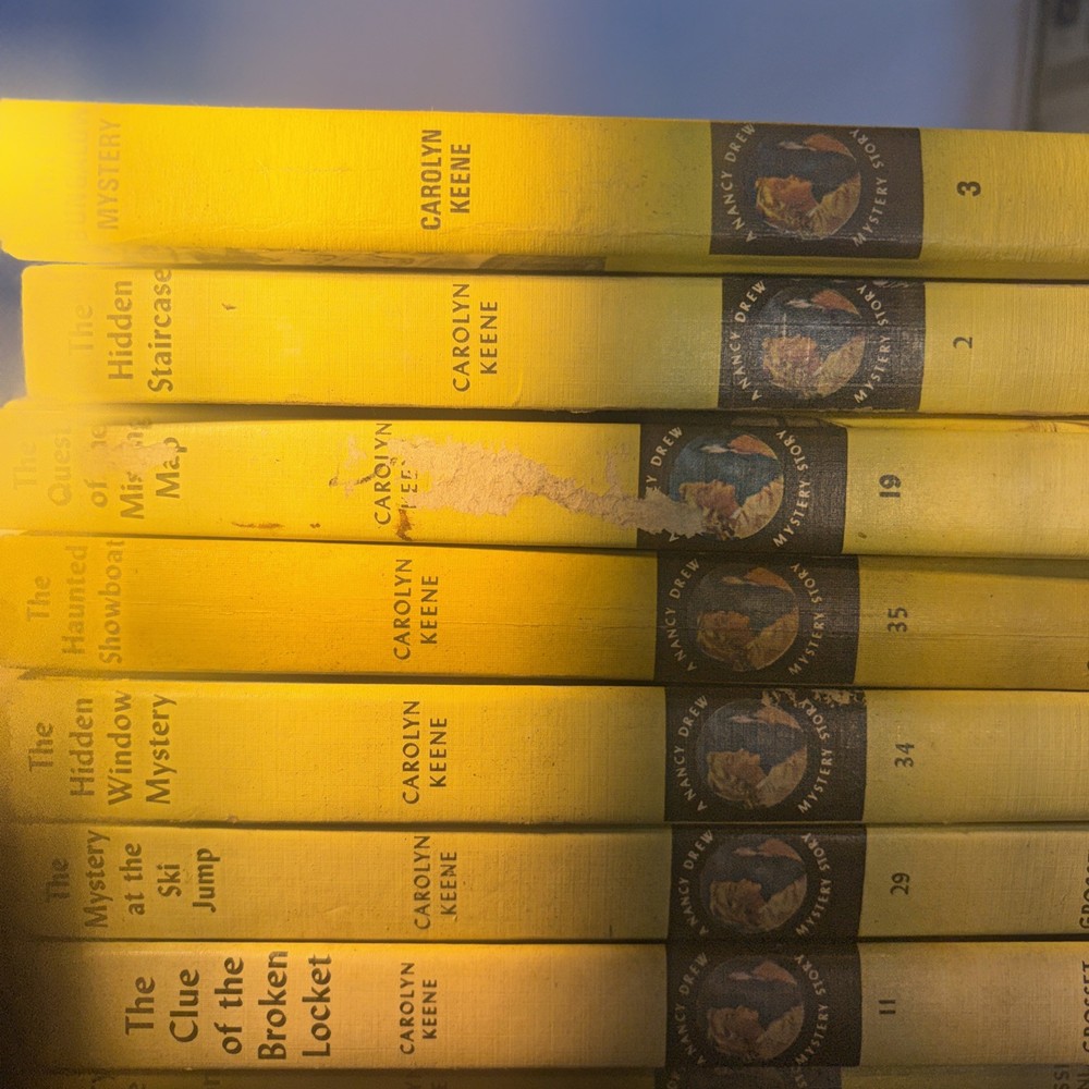 Lot Of 12 Vintage Nancy Drew Books Hard C #2-3-19-35-34-29-11-38-40-39-27-41