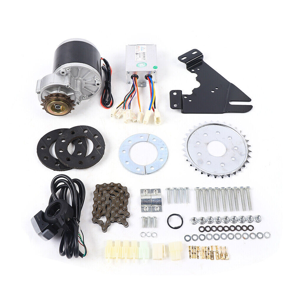 36V E-Bike Conversion Kit Electric Bike Freewheel Brush Bike Motor 350W w/Chain