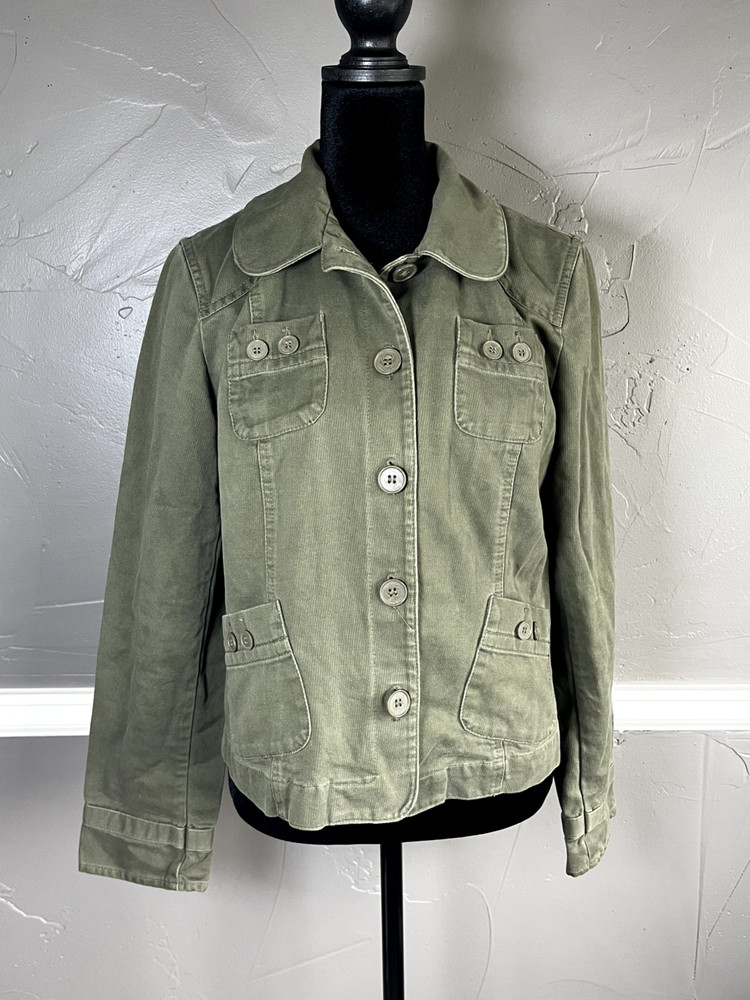 Ann Taylor Loft Jacket Women's Size 4 Green Pockets