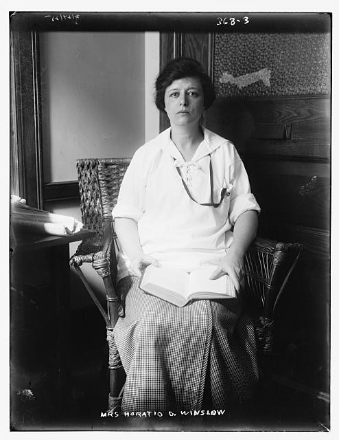 Photo:Mrs. Horatio G. Winslow 1910s portrait seated with book