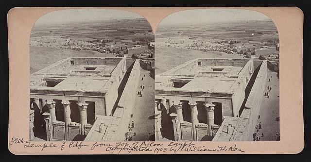 Photo:Temple of Edfu from top of pylon, Egypt