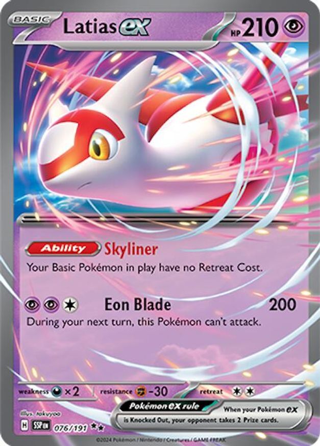 Pokemon Latias ex (76/256) Surging Sparks LP HOLO