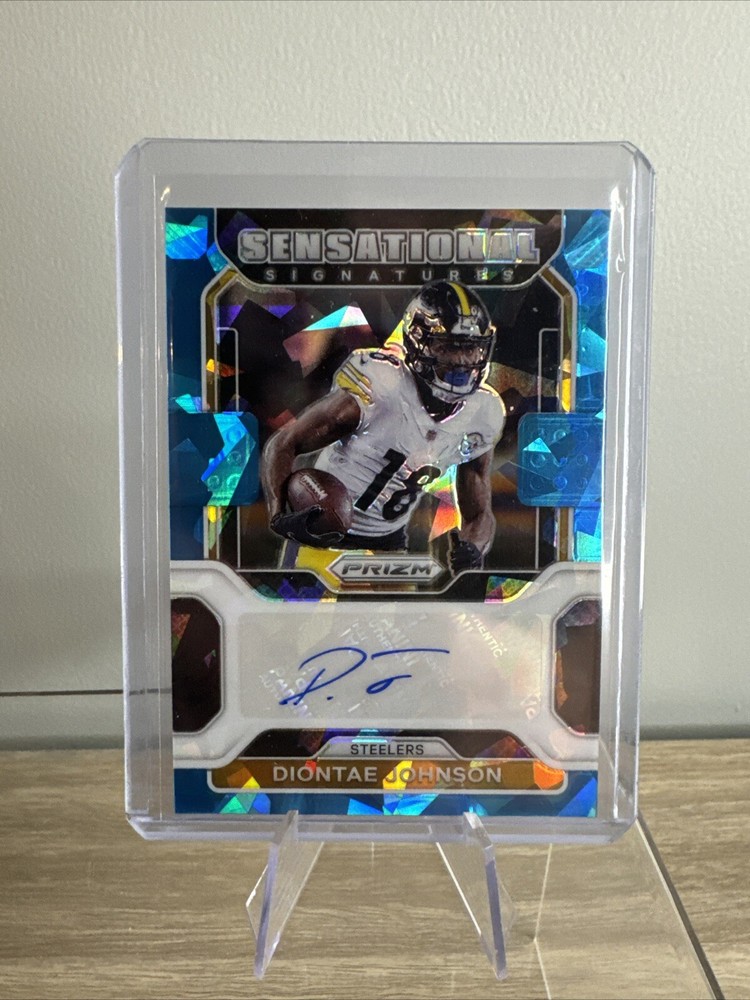 2021 Panini Prizm Diontae Johnson Sensational Signatures Blue Cracked Ice /75 🔥