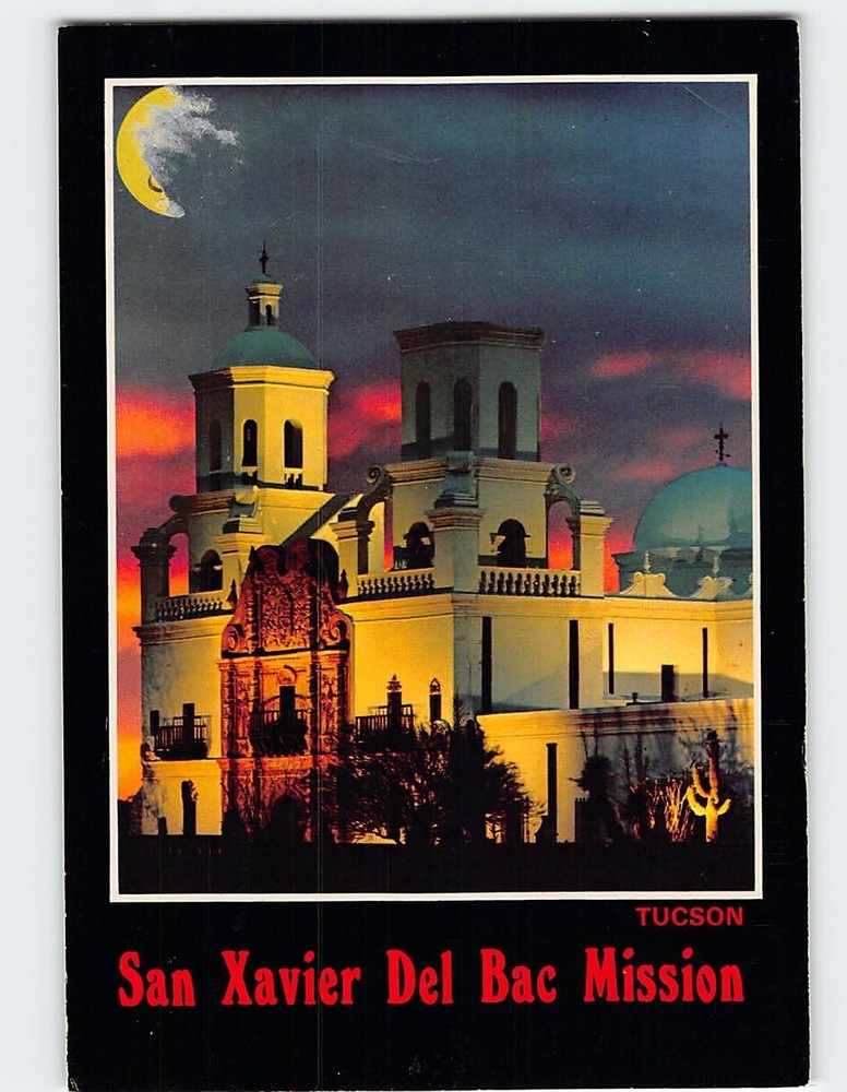 Postcard San Xavier Del Bac Mission Tucson Arizona USA