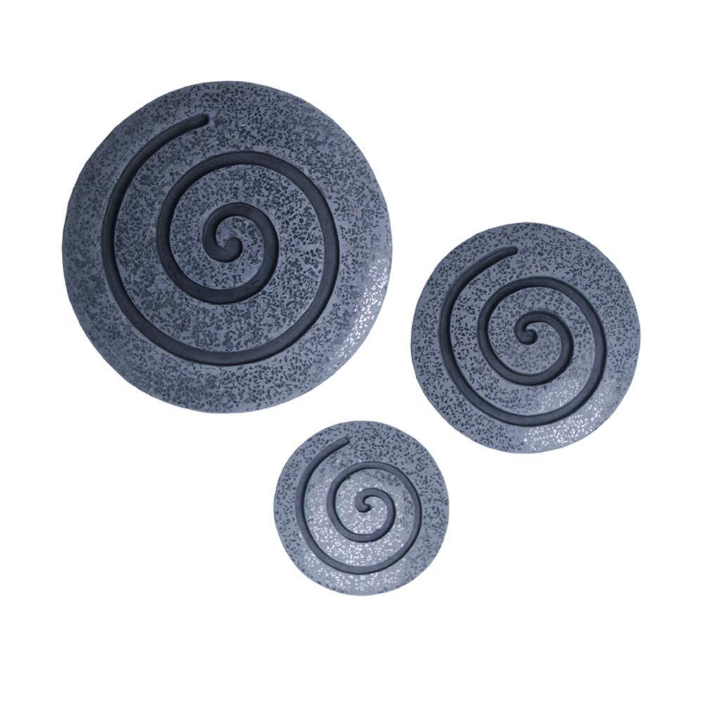 14 X 14 X 2 Gray Round Modern Spiral Wall Art