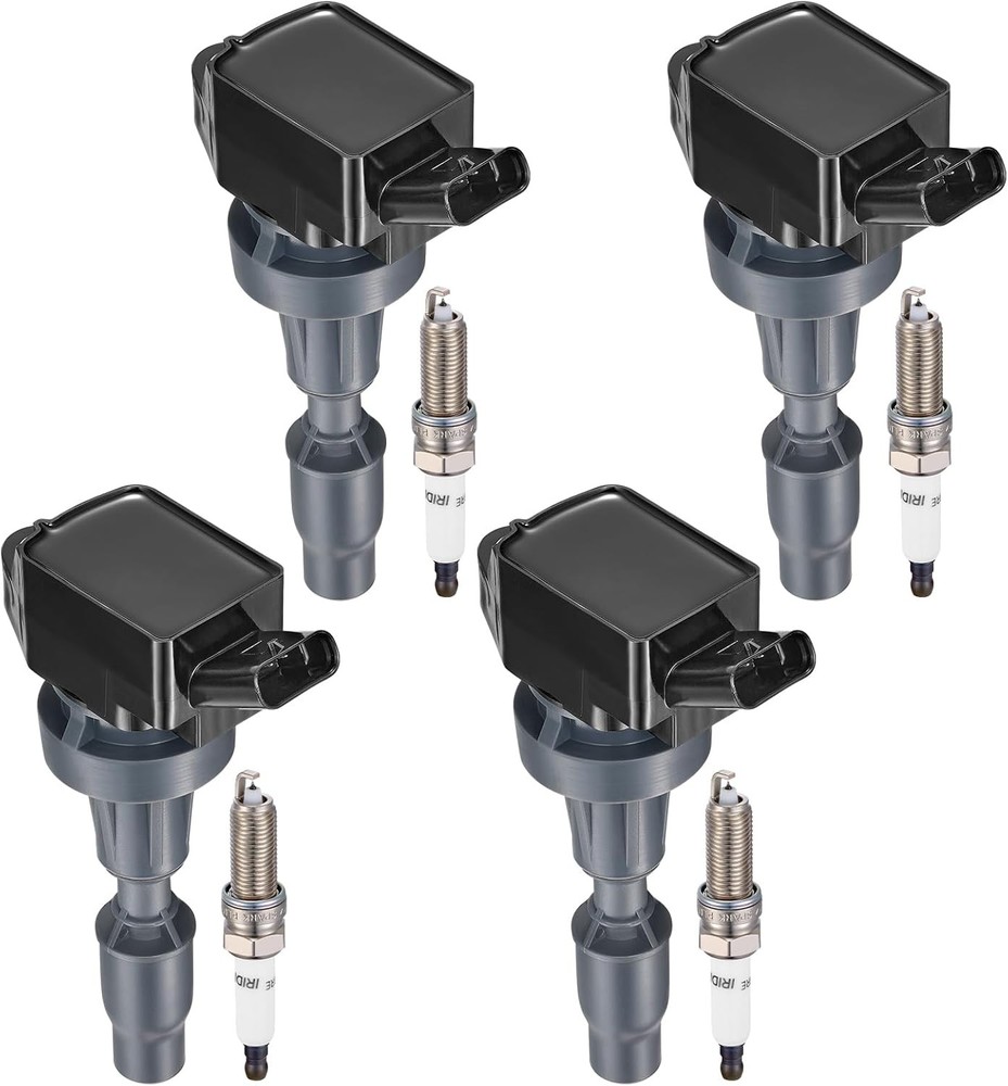 UF817 4 Ignition Coils +4 Spark Plugs for 1.6L Hyundai Elantra Tucson Kia Soul