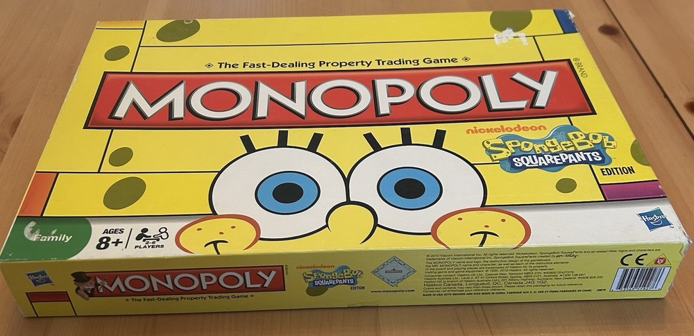 Hasbro 2010 Nickelodeon Monopoly Spongebob Squarepants Edition Board Game