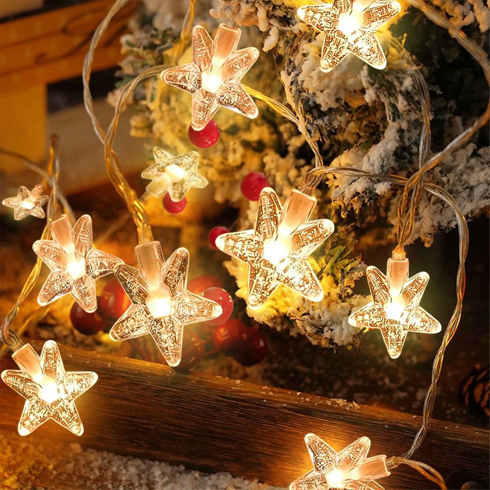 Christmas Lights Battery Operated Star Fairy String Lights Twinkle Lights 30 ...