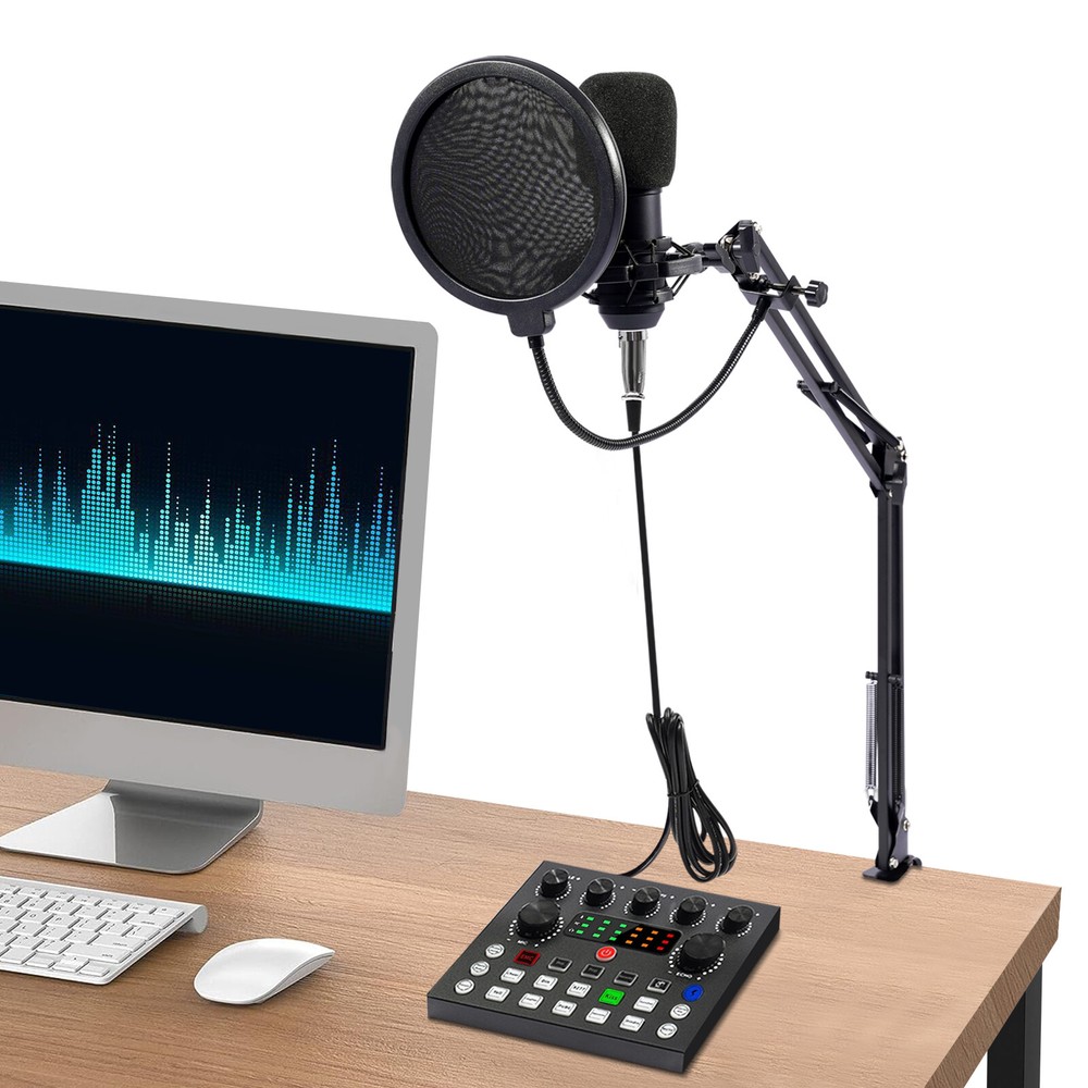 Complete Home Studio Recording Kit - Mixer, Condenser Mic for Music/Podcast New