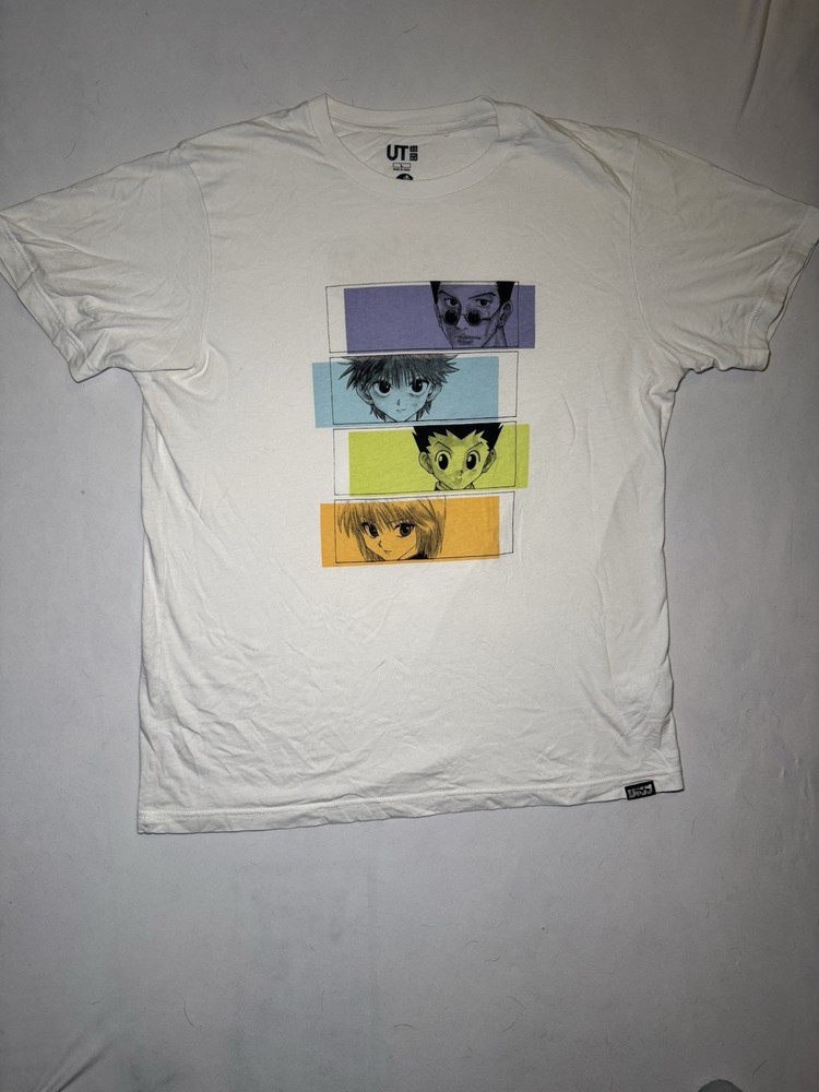 Uniqlo UT Hunter x Hunter Graphic T-Shirt Mens Large Anime Manga White Tee