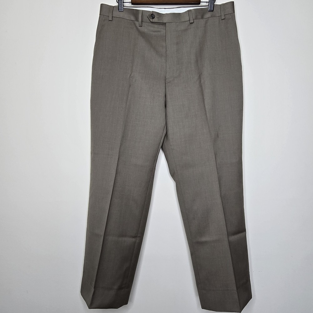 Lauren Ralph Lauren Mens Lightweight Gray Wool Dress Pants 96% Wool
