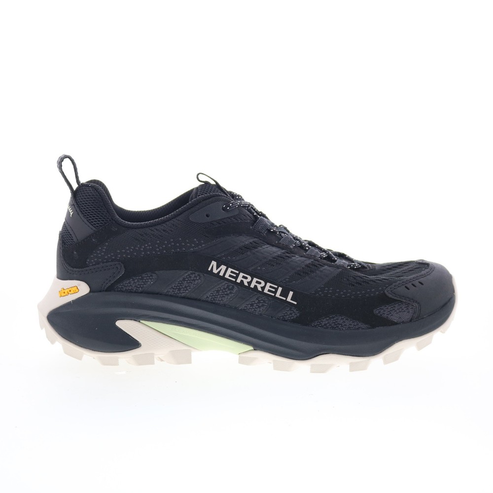 Merrell Moab Speed 2 J037850 Womens Black Leather Athletic Hiking Shoes