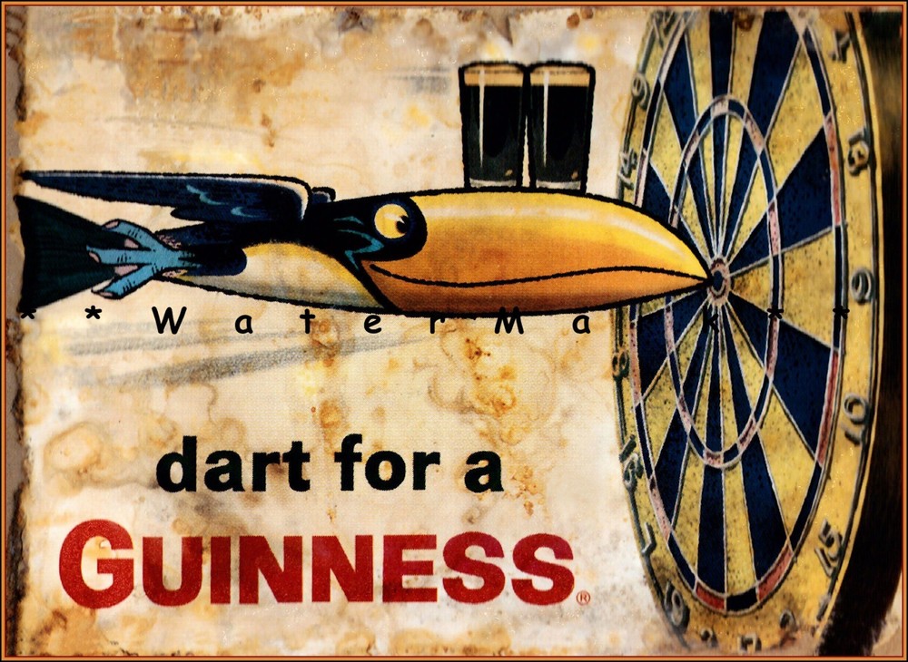 Vintage Poster Toucan Dart For A Guinness Print Art Classic Beer Advertising