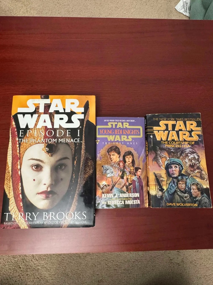 Lot Of 3 Star Wars Hardcover & Softcover Books Terry Brooks Dave Wolverton