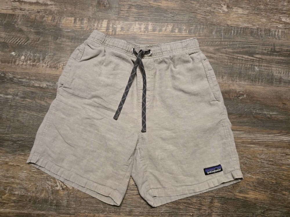 Patagonia Baggies Naturals Shorts Mens S Beige Hemp Blend 7” Outdoor Hiking
