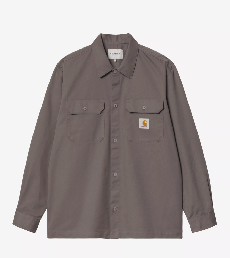 NEW - Carhartt WIP - Craft Shirt - Size L - Loose Fit - Twill - Gray (Porphyry)