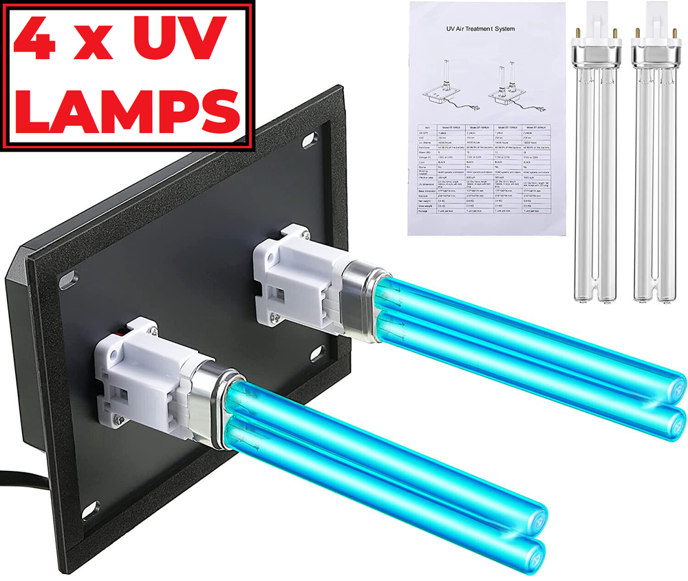 UV Light for Air conditioning duct for HVAC AC Germicidal Filter w 4 Replacement-image